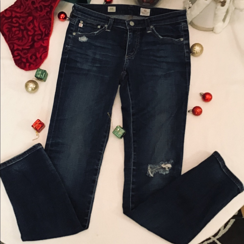 “ADRIANO GOLDSCHMIED” Women’s  DISTRESSED JEANS.